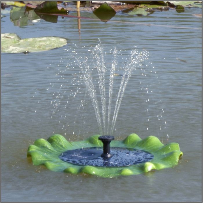 Solar Fontäne schwimmende Teichinsel LILY Springprunnen Gartenteich