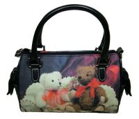 2 Teddyb&auml;ren auf dem Sofa Handtasche Colorline