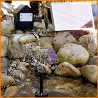 Solar Teichpumpe RIVA Springbrunnen Beleuchtung Garten Brunnen