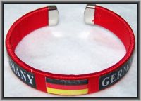 Deutschland Armband Armreif WM  Fu&szlig;ball  Rot EM