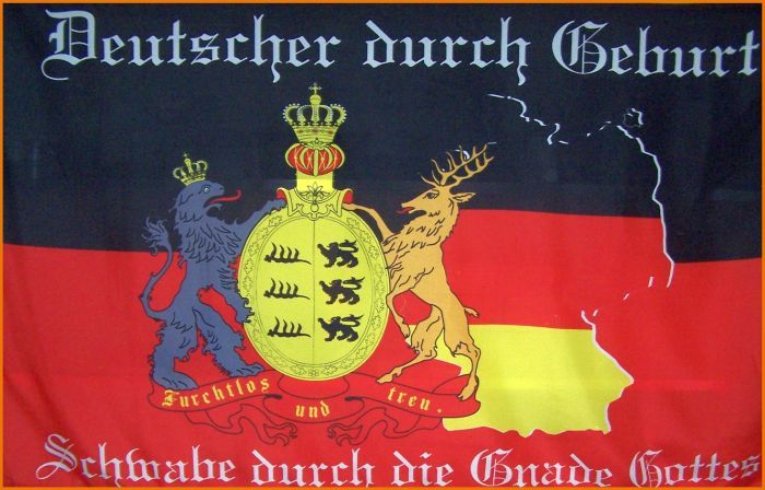 90 x 150 cm Fahne Flagge Deutscher durch Geburt Badener durch die Gnade Gottes 